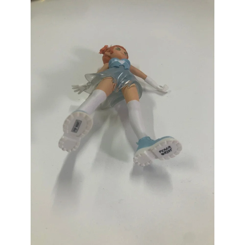 Pop Mart Peach Riot Rise Up Series Gigi Vinyl Figure Blue Dress Orange Hair